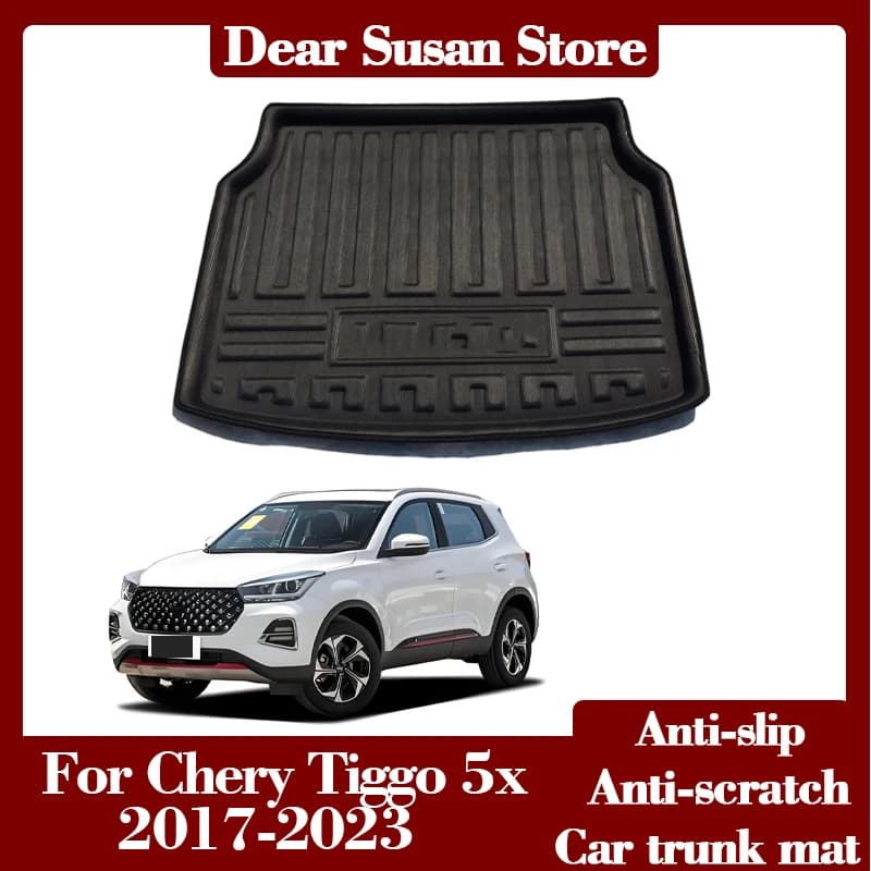 Tappetino per bagagliaio posteriore per auto per Chery Tiggo 5x4 3 Pro DR 5.0 2017 ~ 2023 MVM X55 Anti-usura Tappetino impermeabile Cargo Area Copertura Boot Tappeto Parti