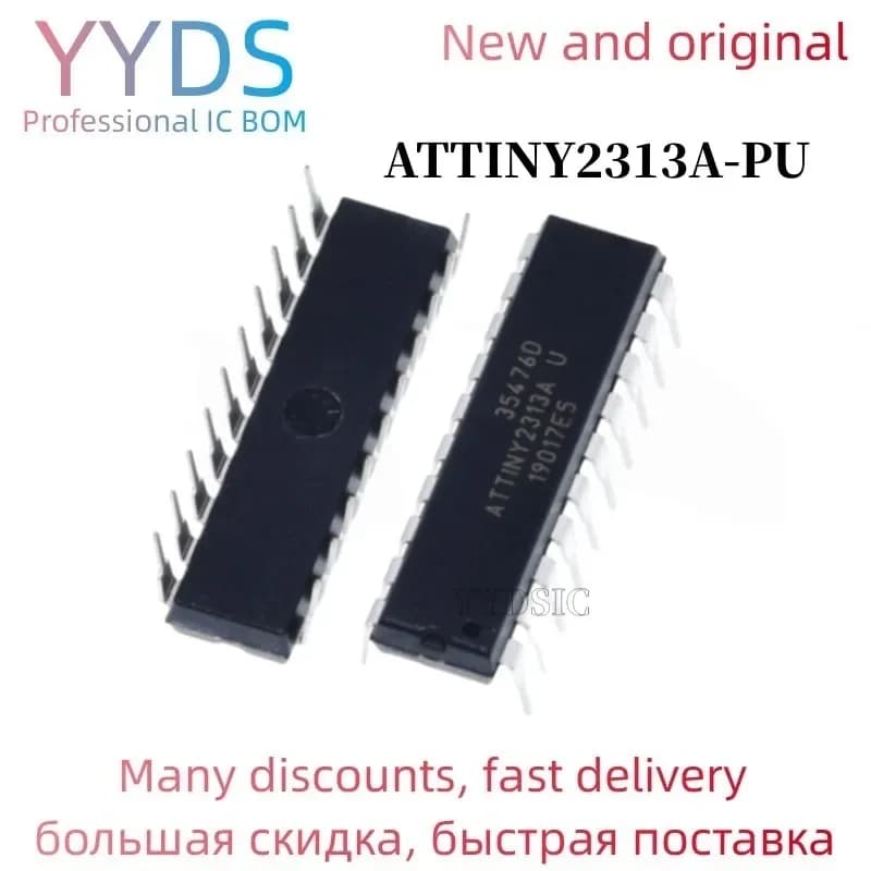 1-10PCS ATTINY2313A-PU ATTINY2313A ATTINY2313 TINY2313A 2313 DIP20 IC MCU 8BIT 2KB FLASH 20DIP Nuovo originale autentico