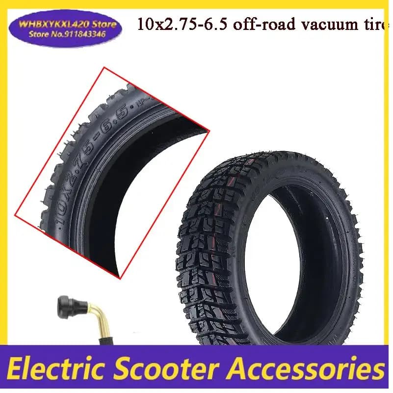 Pneumatico Fuoristrada Sottovuoto 10x2.75-6.5 per Monopattini Elettrici iX3, iX4, iX7 Pro Max, G30, Speedway 5, Dualtron 3 - Ricambio Ruota da 10 Pollici 10*2.75-6.5