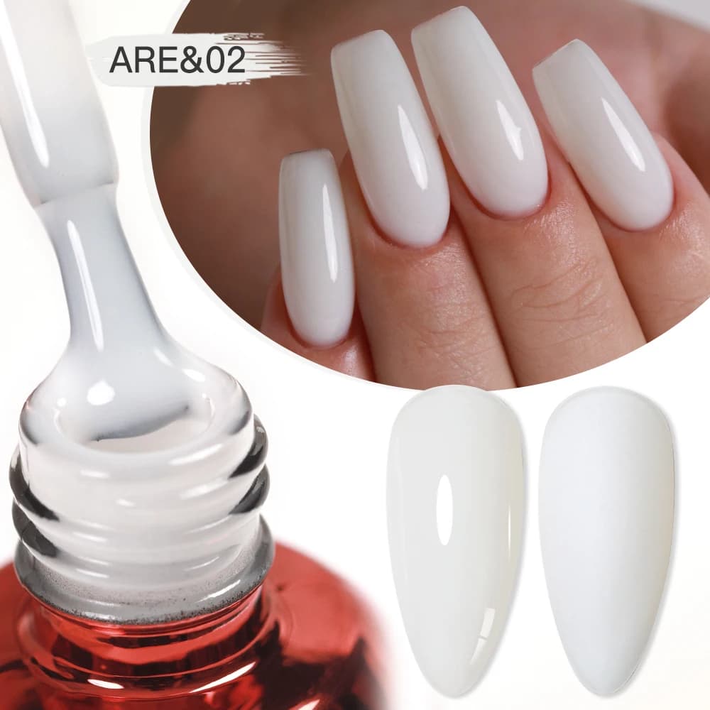 AS 15ml Gel base in gomma bianco latte per smalto gel 15ml Colore nudo autolivellante russo Soak Off Gel UV semipermanente