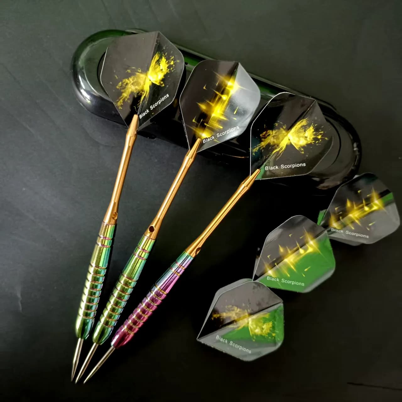 24g Steel Tip Darts Set for Beginner Professional Darts Heavy Duty Darts Accessories for Steel Tip Dartboard Family Game