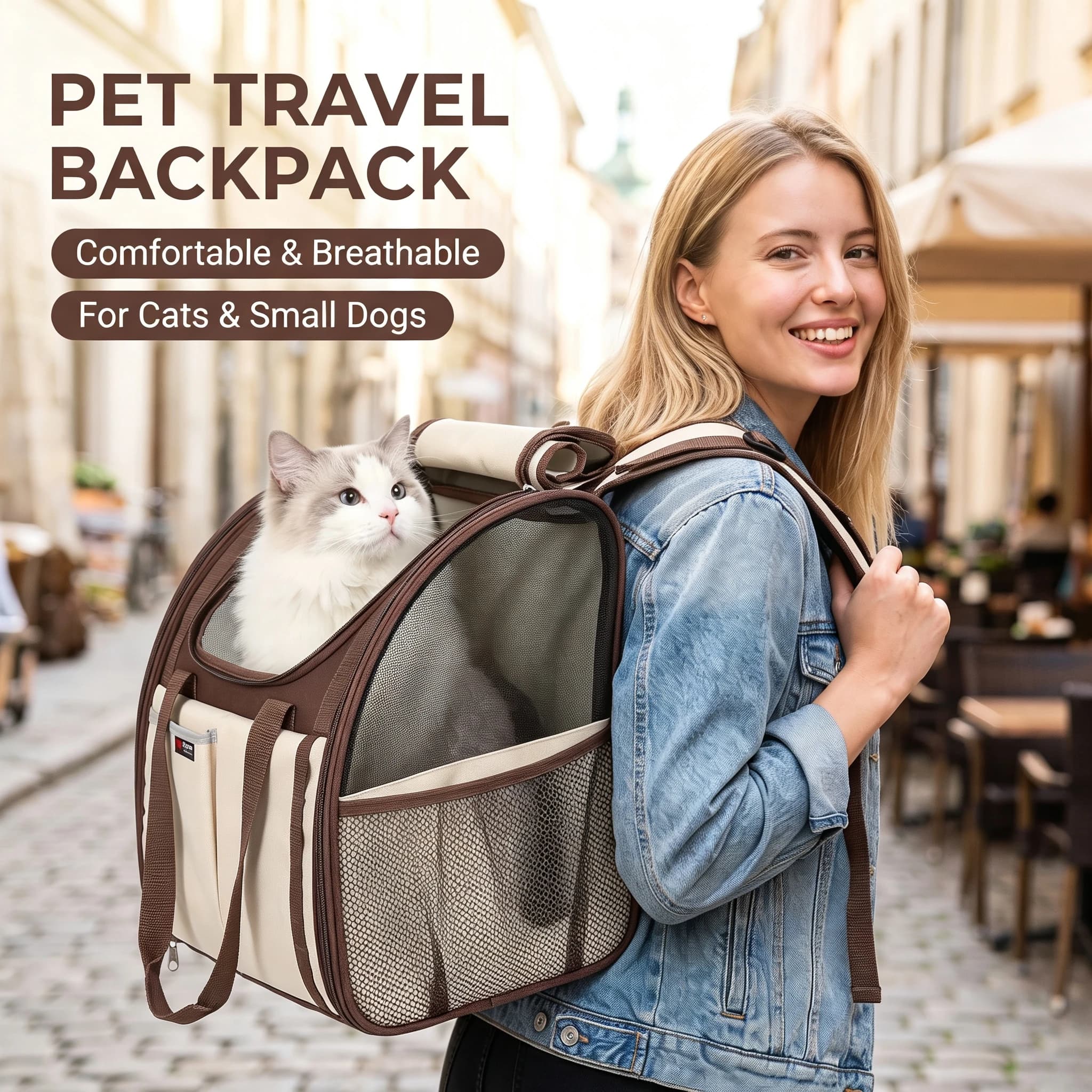 EdenPetz Large Pet Dog Backpack 9KG Load Bearing Travel Hiking Pet Carrier Cat Backpack Pet Supplies