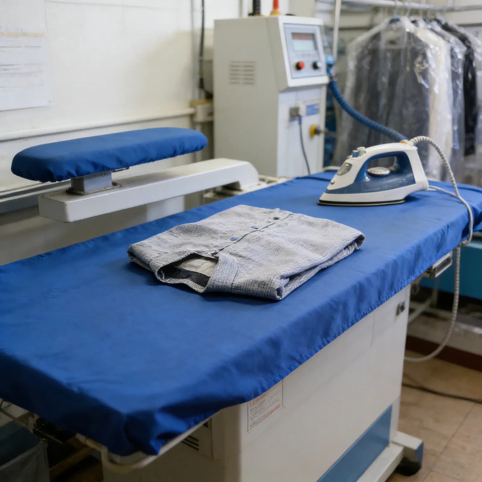 Thick Blue Heat Resistant Ironing Board Cover 59x31.5 Tabletop Cloth for Laundry Tailor Shop Commercial Use Iron Table Cloth