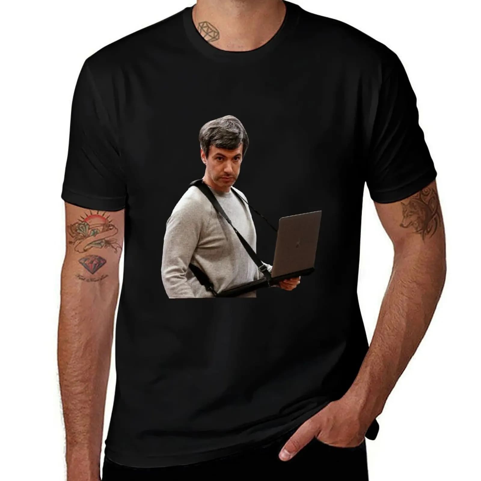 The Rehearsal Nathan with laptop harness T-Shirt Quick Dry Training Short Sleeve Tee T-Shirt