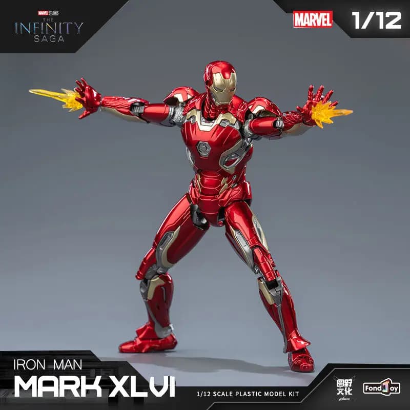 Modellino in plastica Iron Man Mark Series in scala 1/12, molto richiesto, action figure da collezione, ornamento per fan, regalo di compleanno.