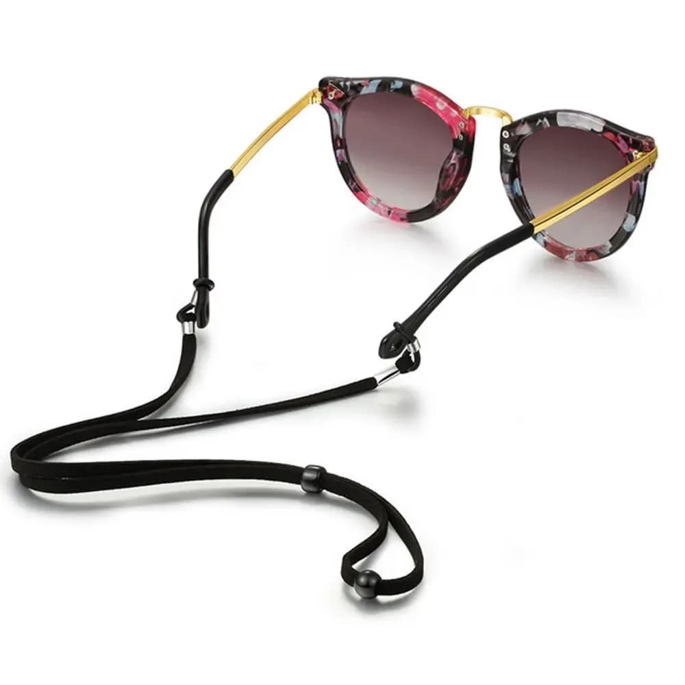 Adjustable Non-slip Leather Face Mask Lanyards Neck Straps Anti-lost Reading Glasses Chain