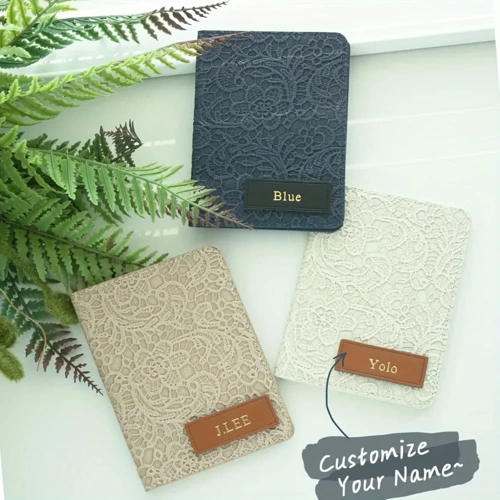 1PCS Custom Passport Holder with Hot-Stamped Name Unique Travel Wallet Elegant Document Card Holder Unique Travel Gift