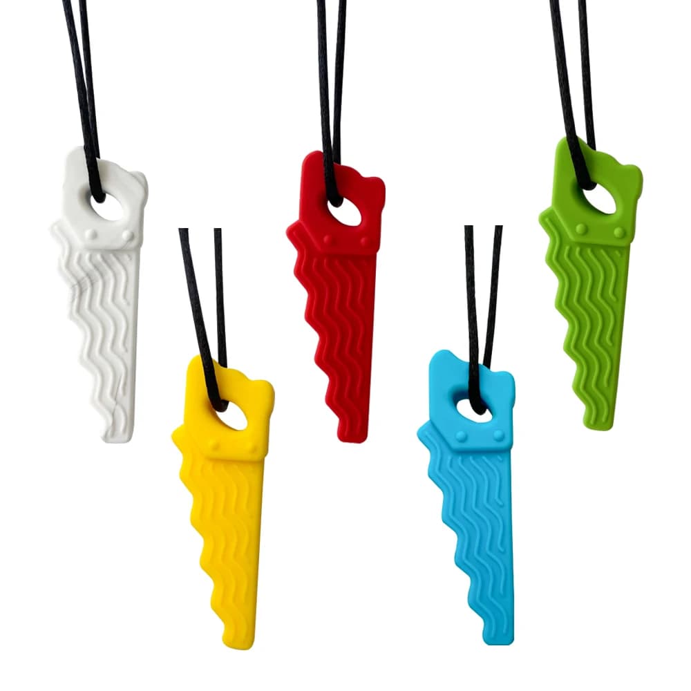 1/5 pezzi Massaggiagengive Sicuro a Forma di Dente di Sega per Neonati, Ciondolo in Silicone Senza BPA, Anello da Masticare in Silicone per la Cura Dentale