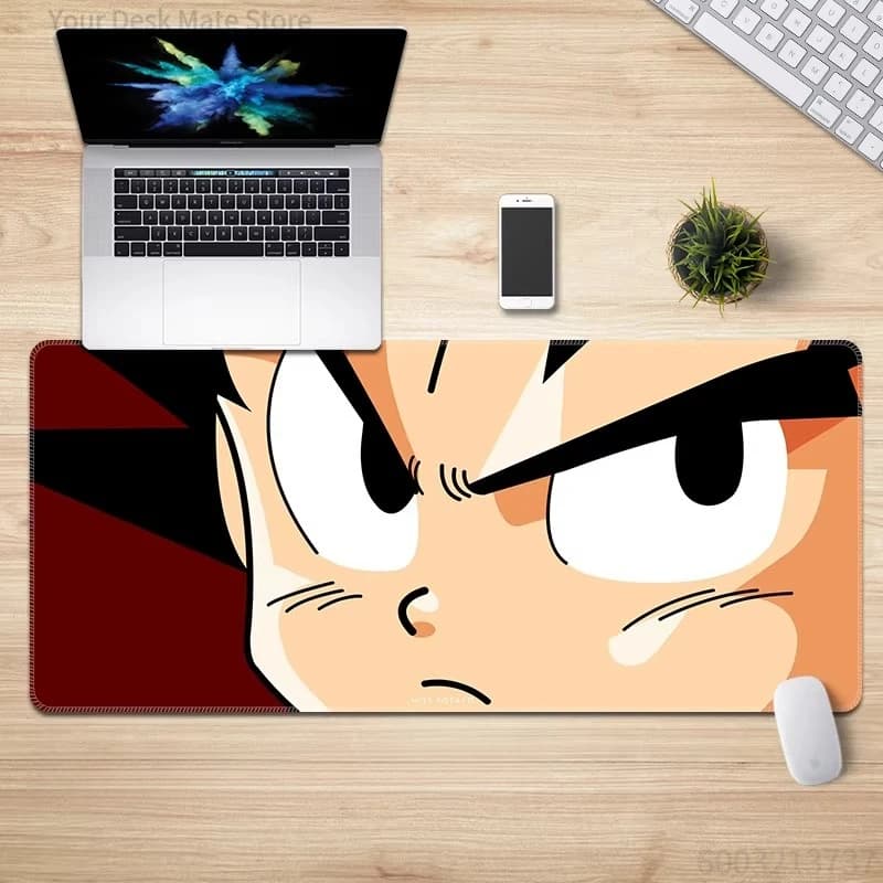 Tappetino per Tastiera Extra Lungo con Supporto per Polso, Antiscivolo, in Pelle, con Design Anime Dragon Ball, Tappetino da Gaming Oversize con Bordo Bloccato