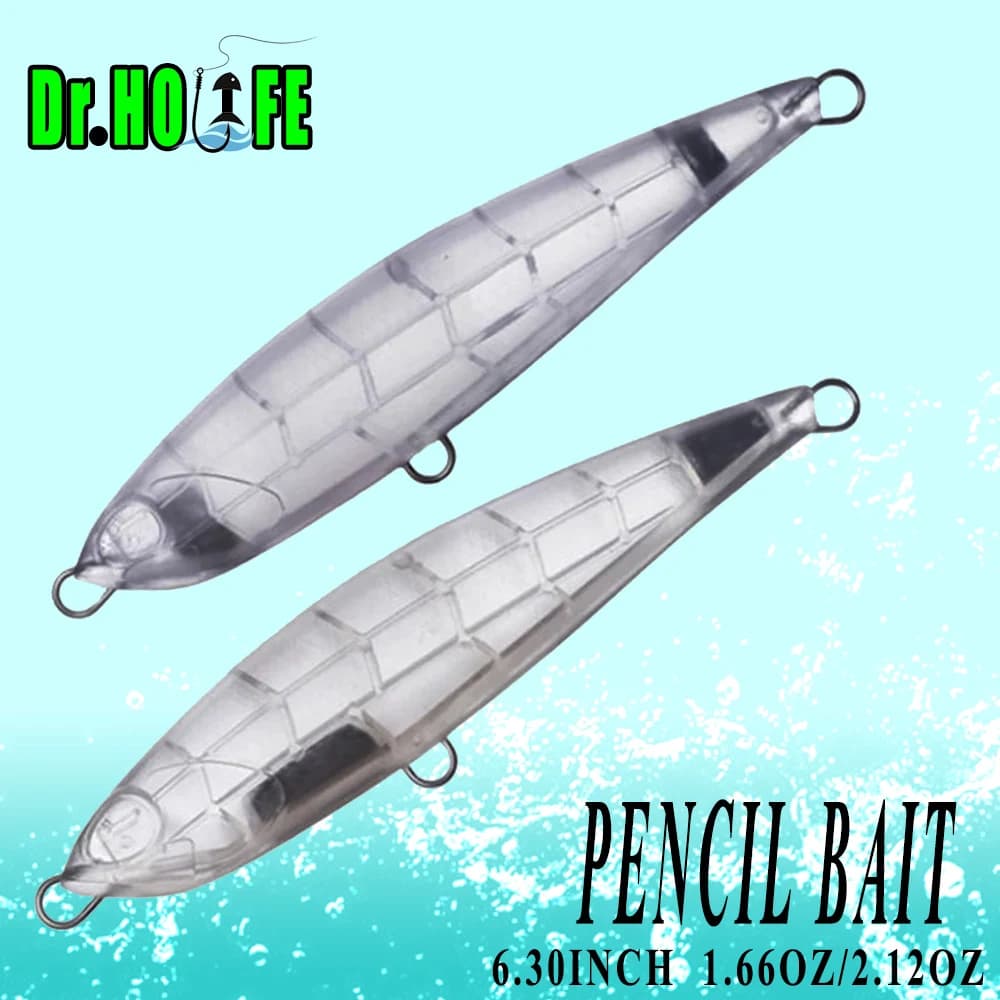 Dr.Holife Big Game Pencil Bait Unpainted Pencil Blanks Lure 16CM Artificial Hard Bait With Long Cast For DIY Fishing Lures