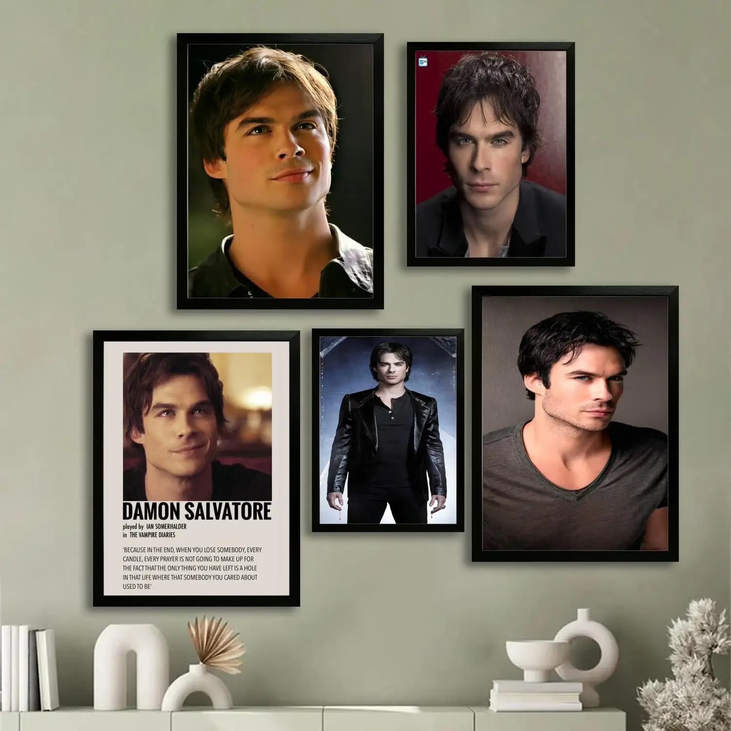 damon salvatore Canvas Art Poster, Wall Art Picture Print, Modern Family Bedroom Decor Posters,Decorative painting