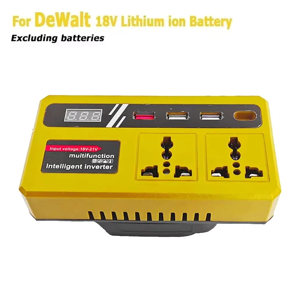 1 pz 18 v 20 v a 220 v inverter batteria con 4 prese LED USB doppia spina trasformatore intelligente 120 W multifunzionale
