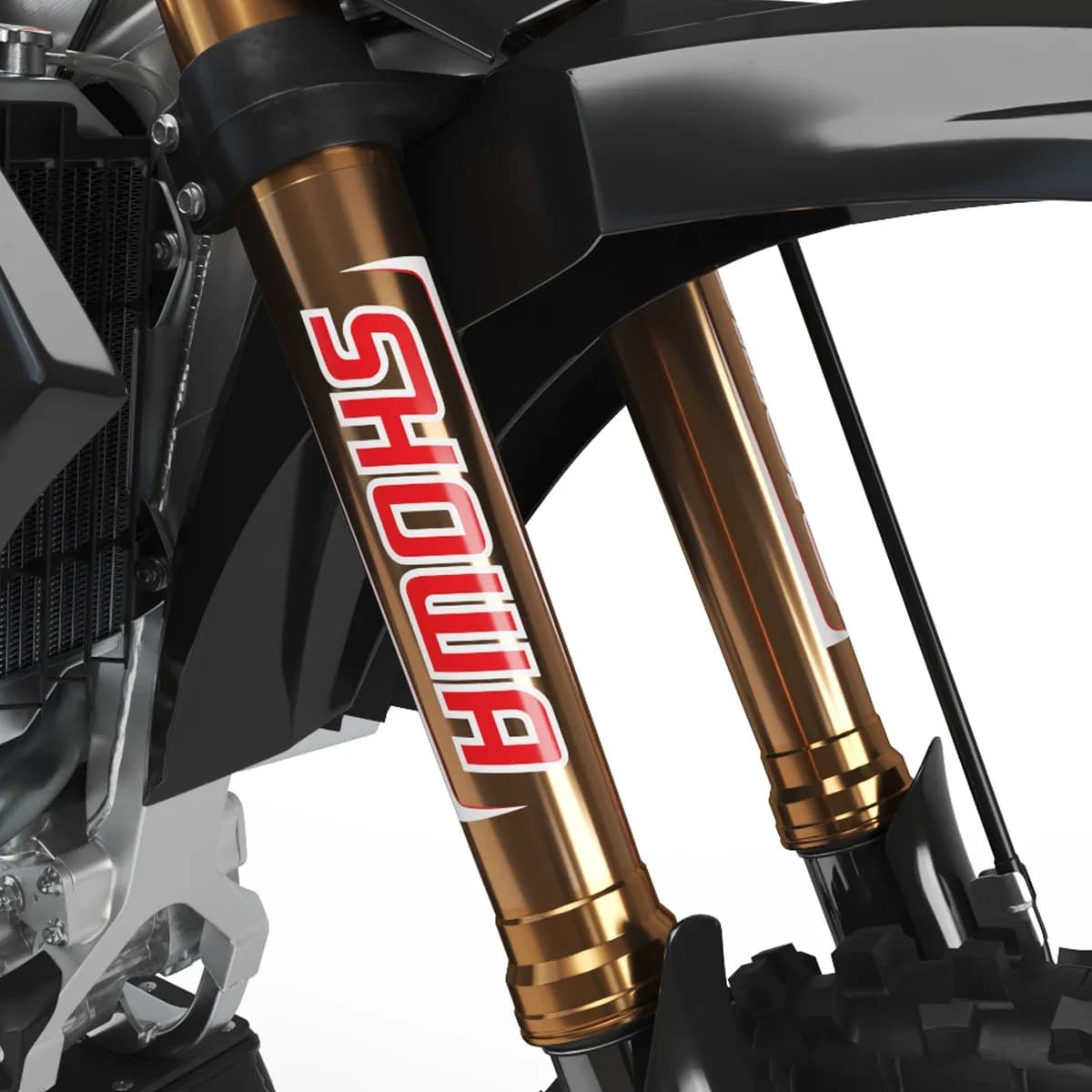 Reflective Cross Motorcycle Stickers, Decalcomanie for KYB WP Fork and Suspensions Showa for Yamaha, Honda, Suzuki, KTM, Kawasaki, Benelli