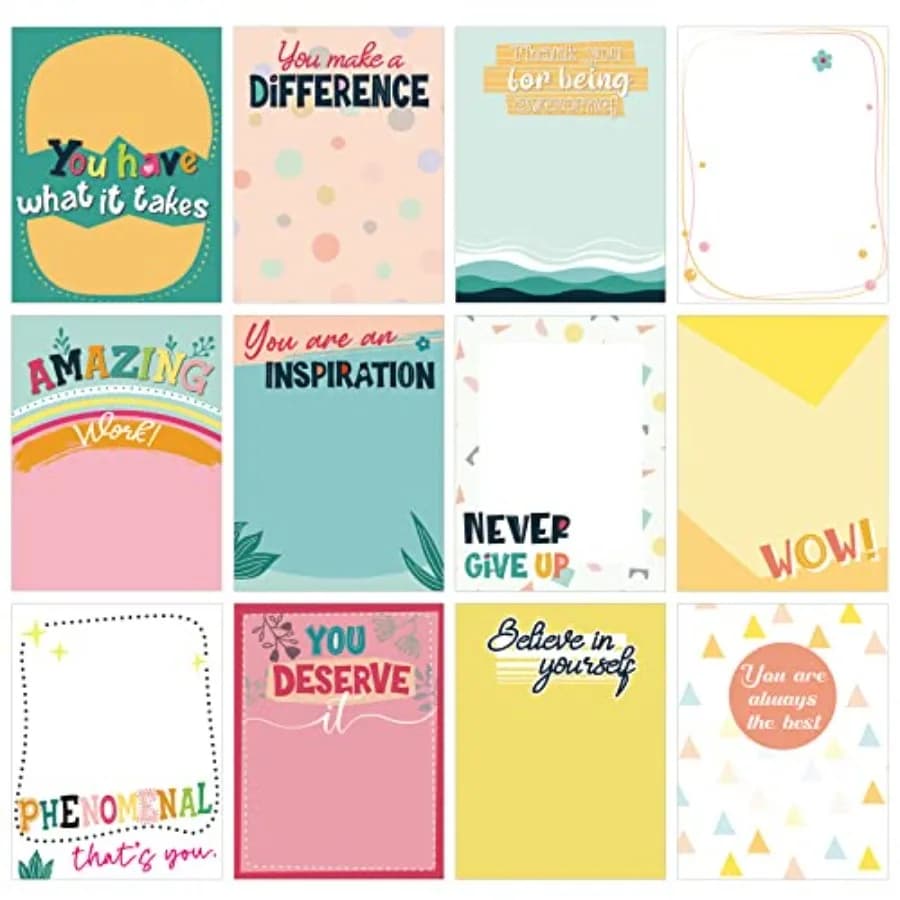 12 Pieces Empowering Sticky Note Pads 3" x 4" Motivational Educator Sticky Notes Inspirational Self Stick Note Pad Funny Sticky