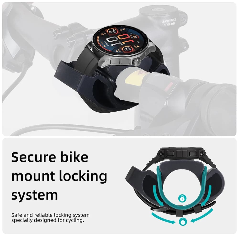 Bicycle Watch Mount Universal Cycling Heart Rate Monitor Stand Bicycle Smartwatch Stand for TOMTOM/TICWATCH/SUUNTO Watch