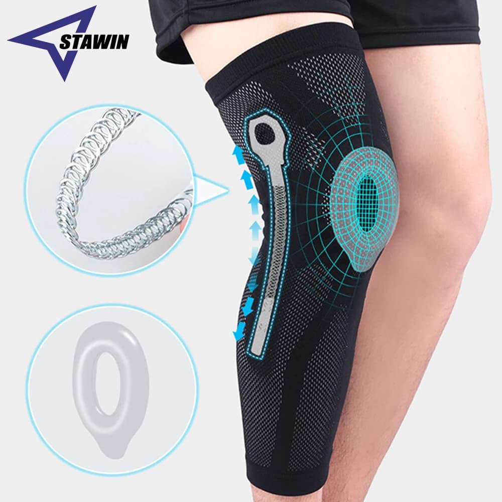 1 PC Sports extends knee protection of leg compression sleeve support for anti-slip knee brace to relieve joint pain and injury recovery