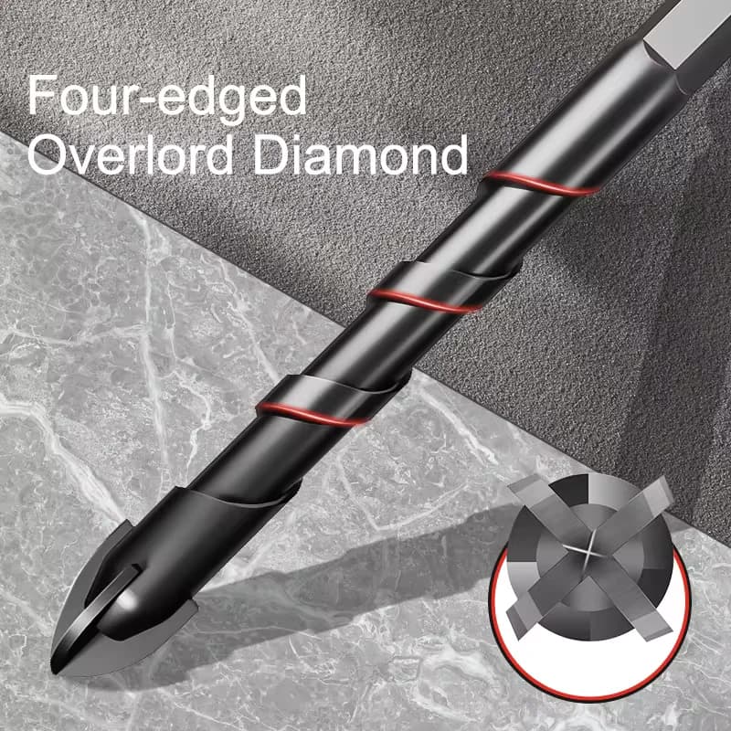 4/5/6/8/10/12mm Hard Overlord Drill Bit s punta da trapano triangolare in ceramica apri fori per la lavorazione del legno per utensile elettrico in legno di vetro concreto