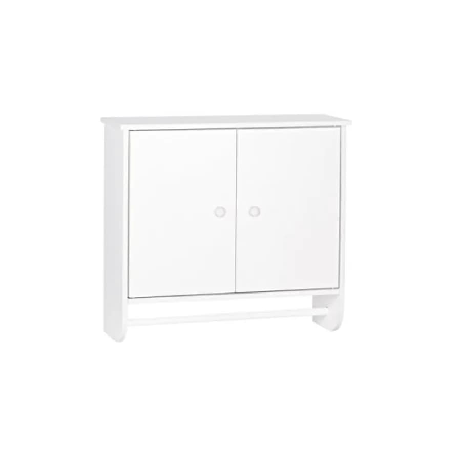 Mobiletto da bagno Medford a 2 ante da parete con portasciugamani e ripiano regolabile - Soluzione compatta per riporre articoli da bagno e
