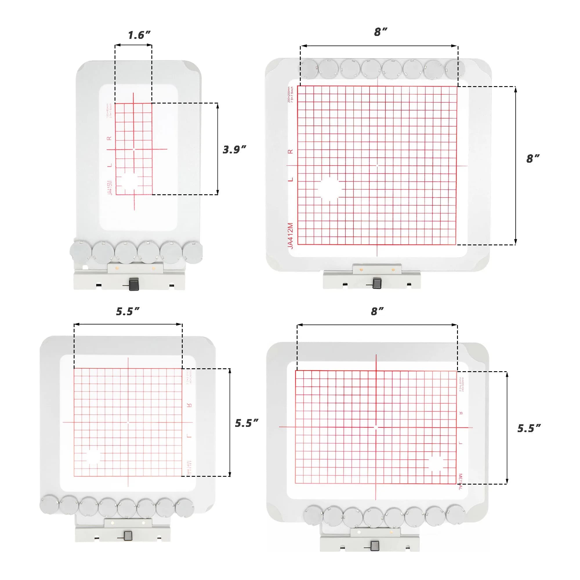 Magnetic Hoop for Janome MC 500E 400E 550E Memory Craft Elna Expressive 830 830L, Metal Magnet Embroidery Machine Sash Frame