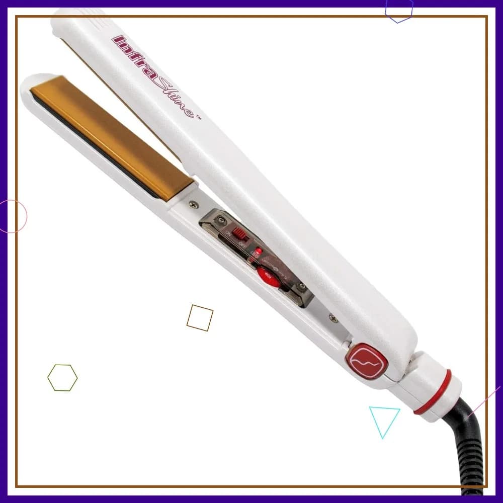 Piastra Professionale per Capelli da 1 Pollice, Bianca, con 5 Impostazioni di Temperatura 170-400 ° F