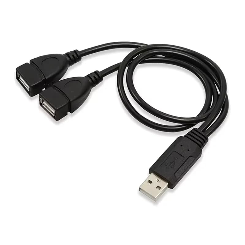 USB 2.0 A 1 Male To Dual USB Female Data Hub Power Adapter USB One To Two Splitter USB Charging Power Cable Cord Extension Cable