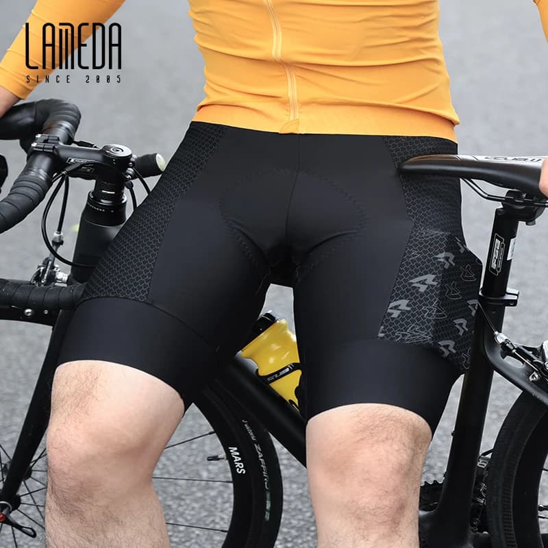 Lameda Summer Breathable Cycling Bib Shorts For Men,upf50+ Bike Bib Shorts With Elastic Interface Pads