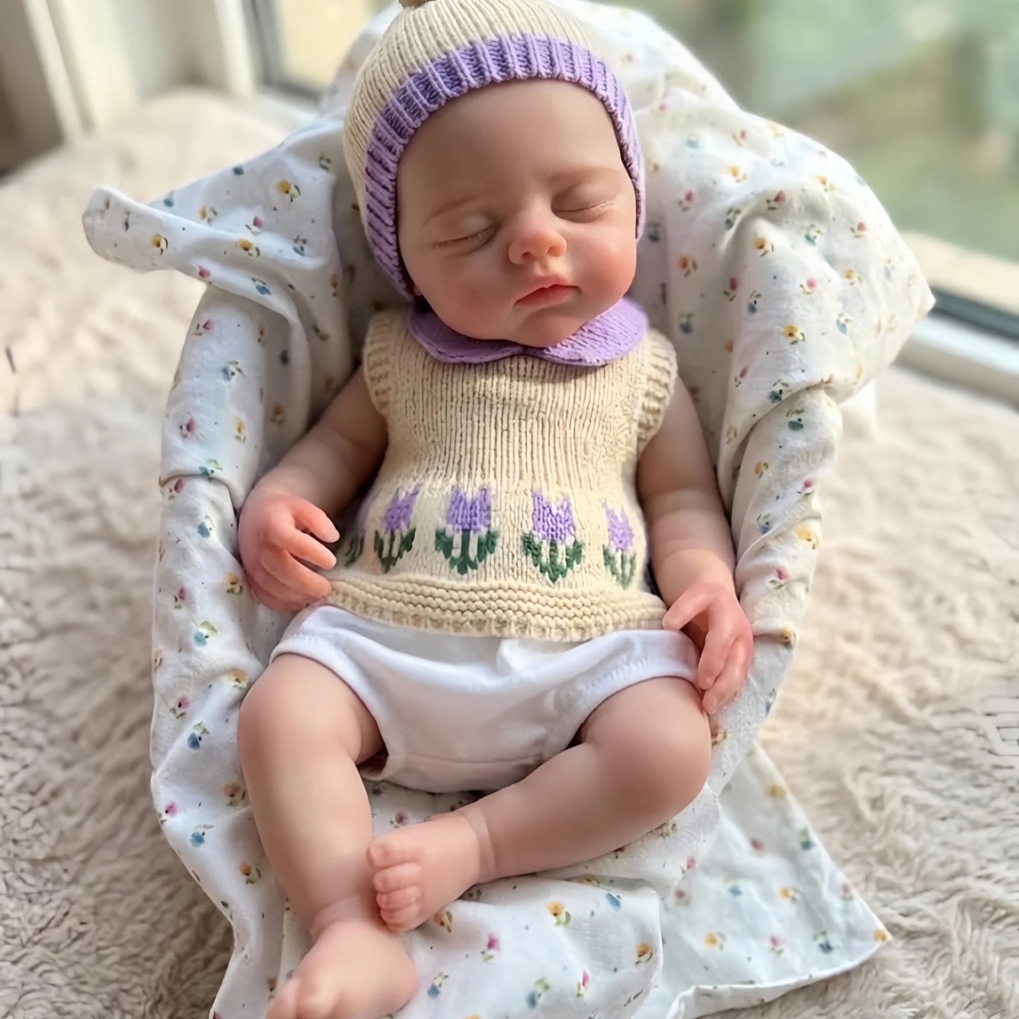 12 Inches Close Eyes Irys bebê reborn de silicone sólido Girl Doll With Open Mouth & Paint Skin Soft Reborn Girl Doll