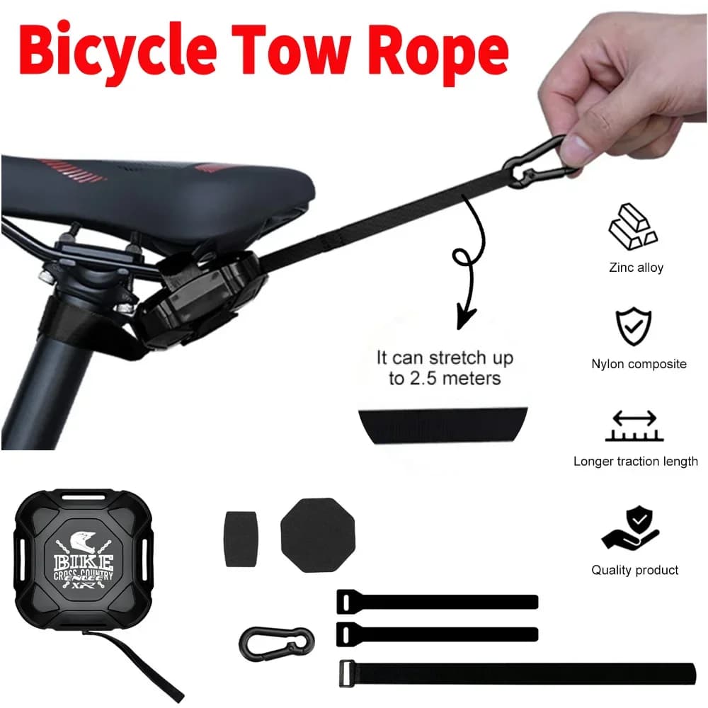 Children's Bicycle Tow Cord MTB Bike Traction Cord for Bicycle Retractable Traction Rope for Bicycle Parent-Son Bicycle Tow Rope 2.5M