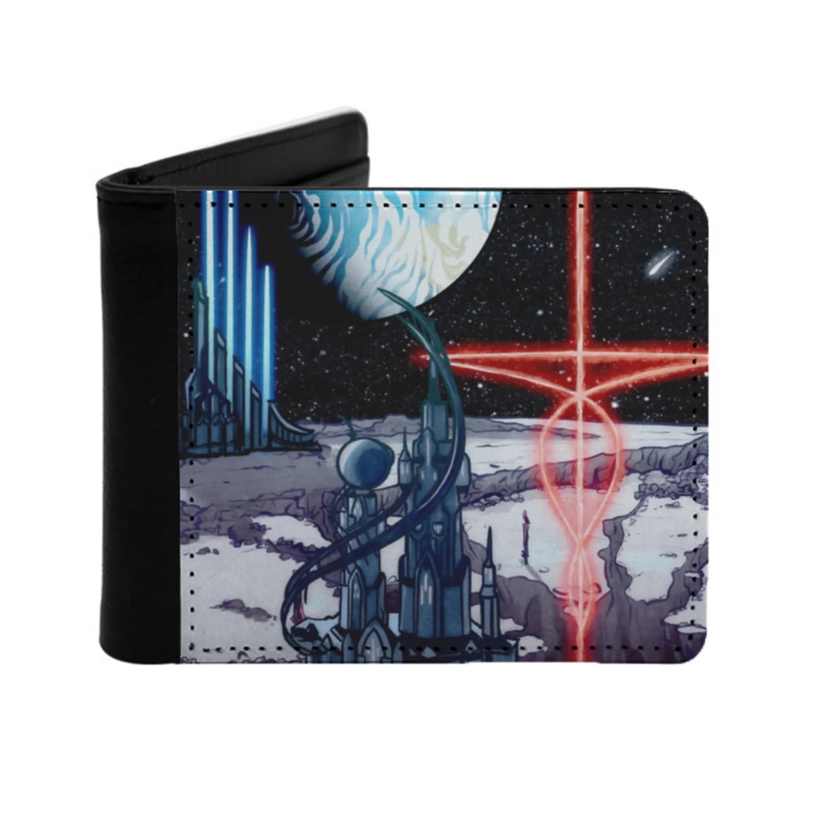 Sea Lamentorum Final Fantasy Xiv Men's Leather Wallet Credit Card Holder/ Identification Inserts Money Bag Short Men's coin purse Final Fantasy