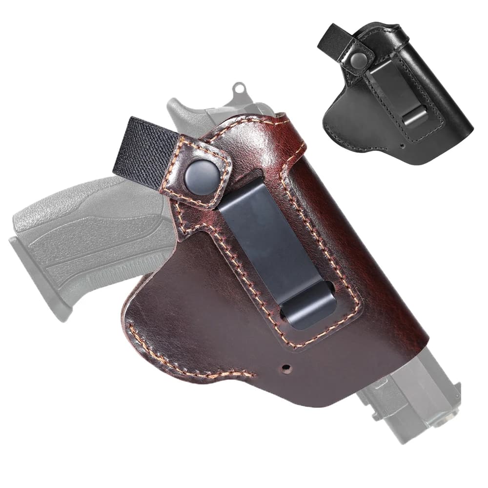 Tactical Leather Holster Airsoft IWB Concealed Carry Gun Holster with Belt Clip for Glock17 19 43X G2C G3 G3C M&P 9mm P365 P230
