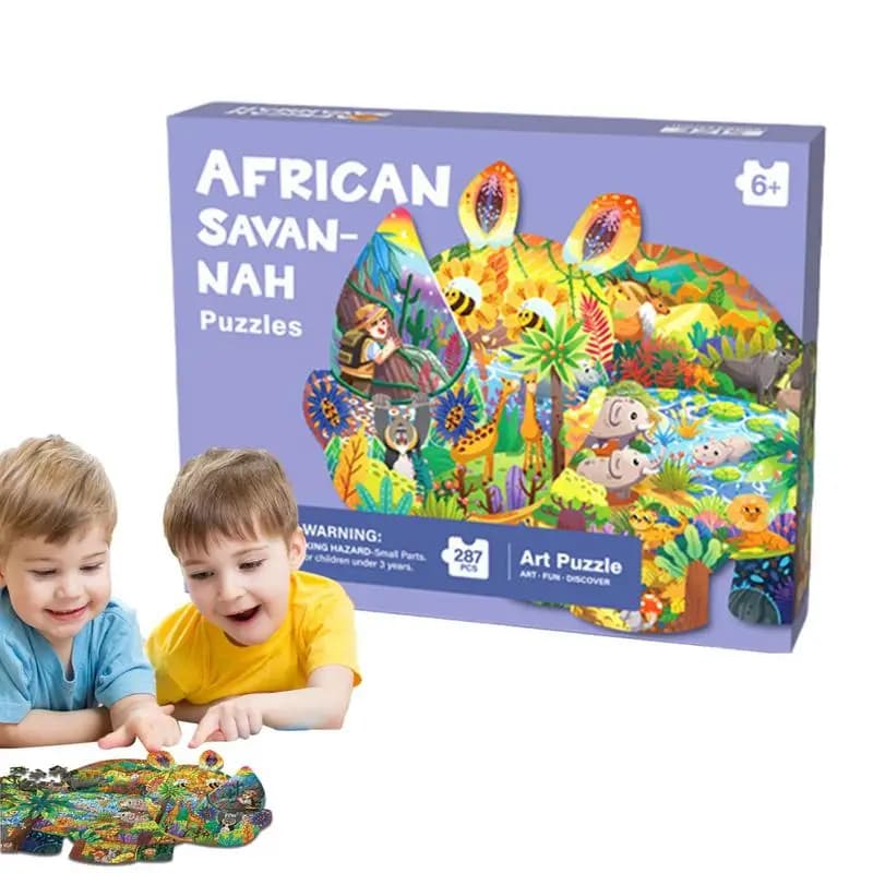 Jigsaw Puzzle per bambini a forma di animale Puzzle di carta colorata intrattenimento decorativo Puzzle educativo giocattoli presto