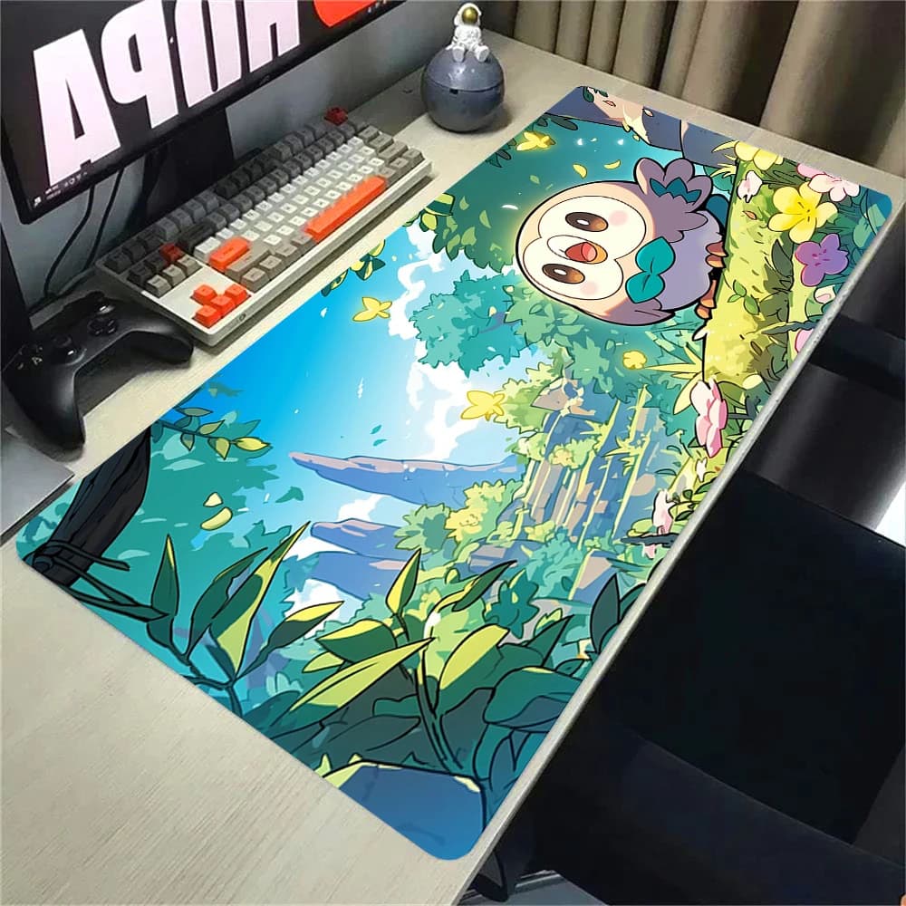 Tappetino per Mouse Anime Kawaii, Colorato per PC, Tappetino per Tastiera P-Pokemon, Accessori da Scrivania in Gomma per Laptop e Gaming