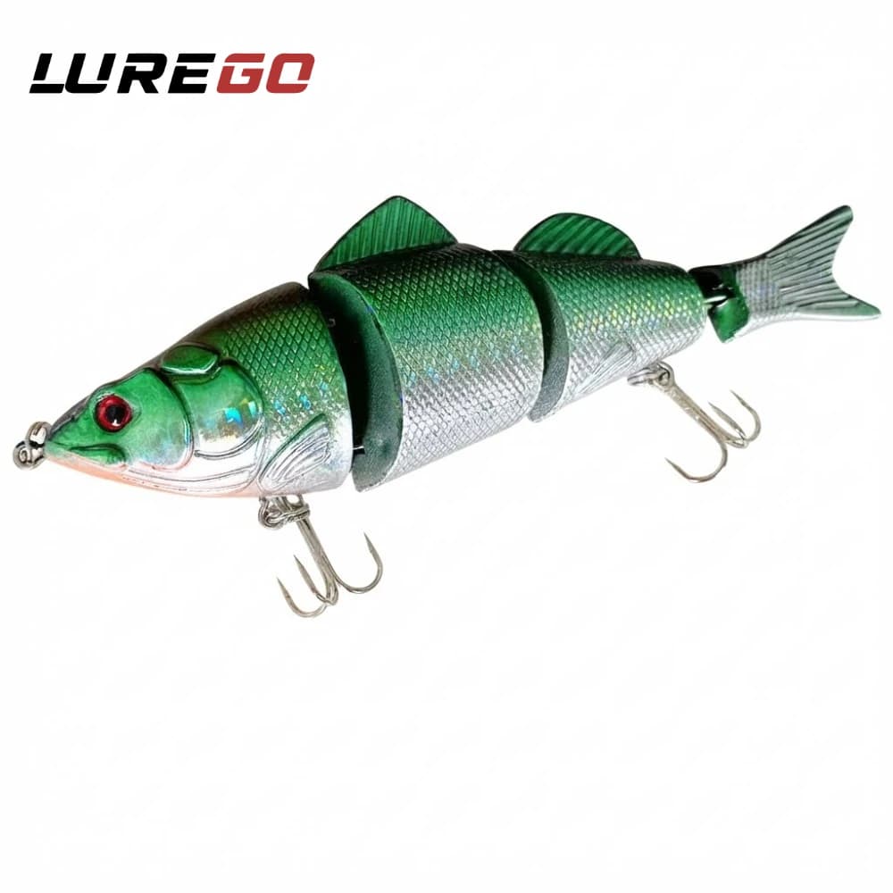 1 Pezzo Swimbait Multi-Articolato 13cm/24g | Esca Artificiale a Lento Affondamento | Coda Anti-Morso | Pesca in Acqua Salata e Dolce