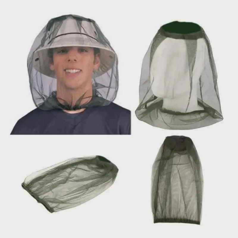 2 Pezzi Cappello Repellente per Insetti e Zanzare, Rete Mimetica per Pesca e Campeggio all'Aperto