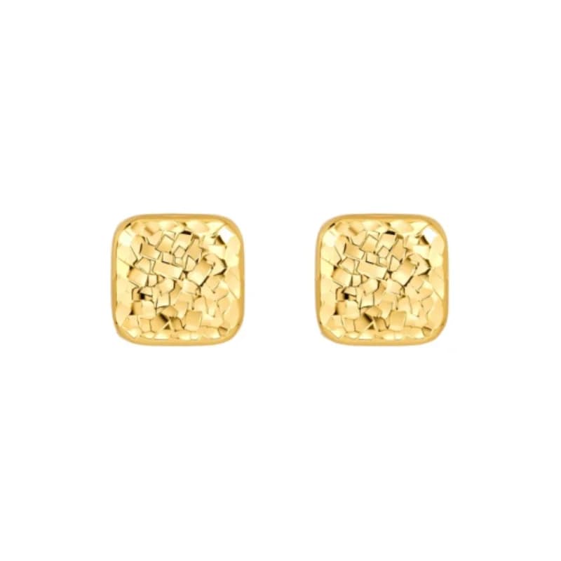 BELLUX Orecchini in argento 925 con zirconi sintetici Orecchini quadrati in oro con ghiaccio tritato stile moda per donna