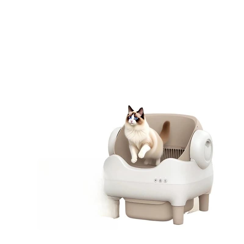 Lettiera Automatica Intelligente per Gatti Extra Large Anti-Schizzi con Pulizia Elettrica, Facile da Pulire, Toilette per Gatti con Paletta per Escrementi