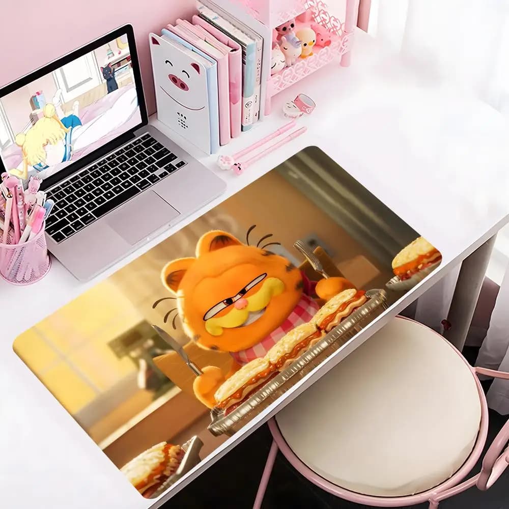 Tappetino per mouse Anime G-Garfield, tappetino per mouse grande da gioco LockEdge, tappetino da scrivania per tastiera di computer ispessito