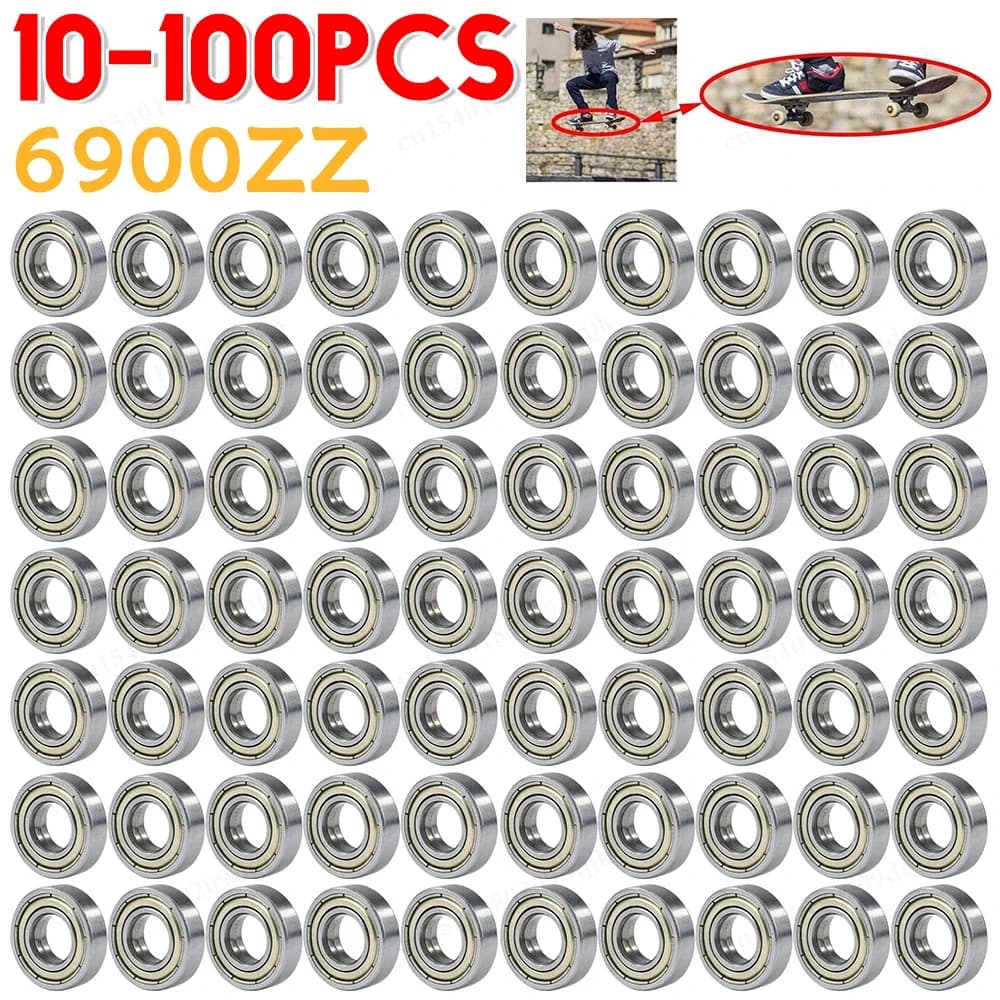6900ZZ Ball Bearings Miniature Deep Groove Bearing 10x22x6mm Bearing Pulley Wheels for Skateboard Scooter 3D Printers Bearings