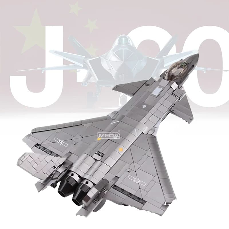953pcs J-20 Fighter Building Block Set Militare Stealth Aereo Mattoni Auto-assemblaggio Jet Aereo Collezione di Modelli Giocattoli Ragazzo Regalo