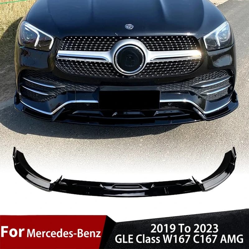 Front Bumper Spoiler Lip Splitter Diffuser For Mercedes Benz GLE Class W167 C167 AMG 2019-2023 Body Kit Modification Exterior