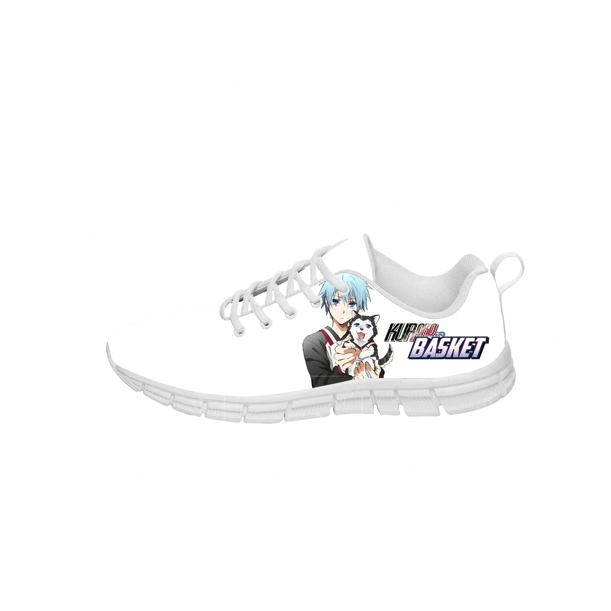 Anime Kuroko no Basket Sneakers Scarpe da ginnastica casual da uomo e da donna per adolescenti Scarpe da corsa in tela Scarpe leggere stampate in 3D bianche