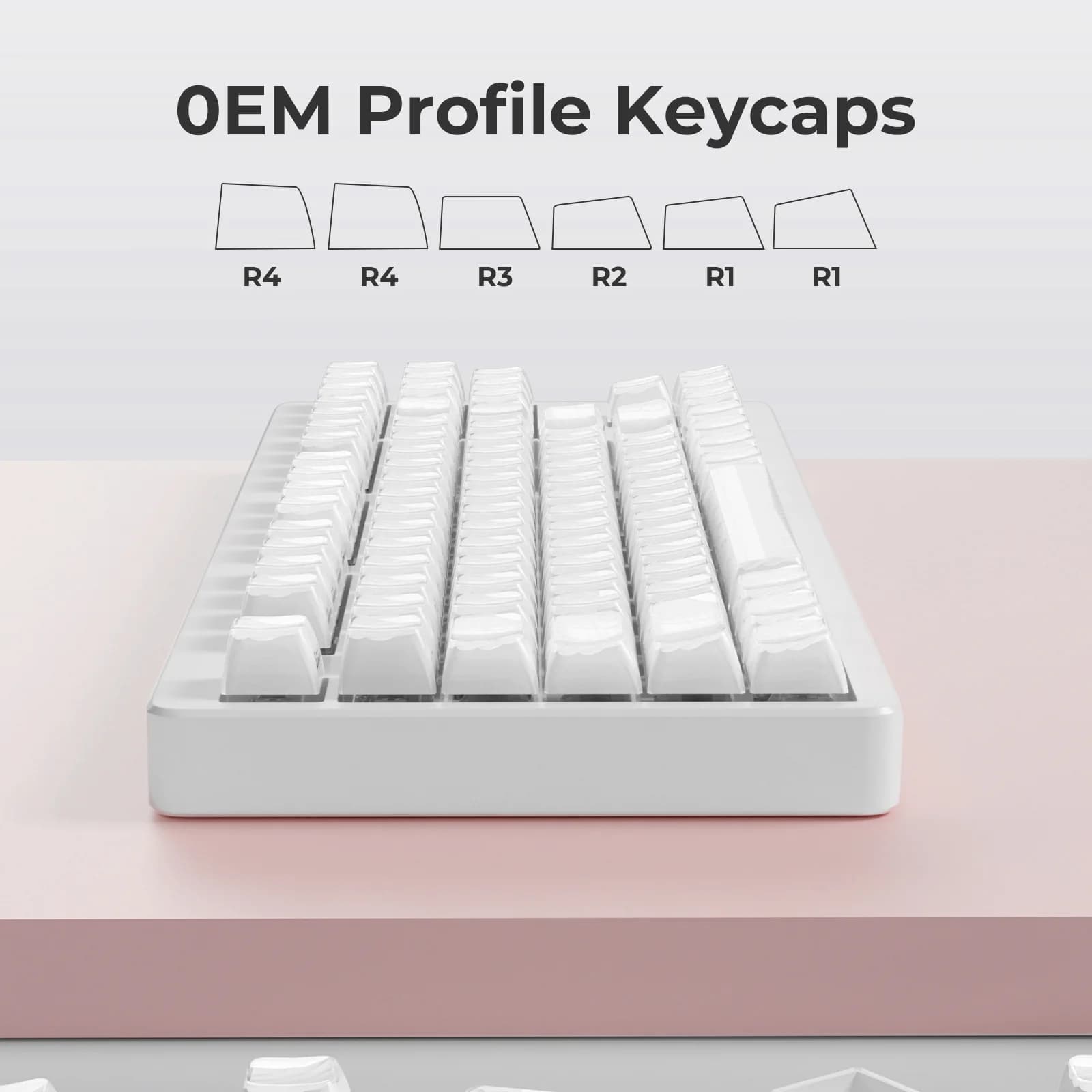 Keycap Crystal Magic Wave compatibile con tastiera meccanica a asse magnetico 60wooting Mai da 68 Tarantula Mega Lion