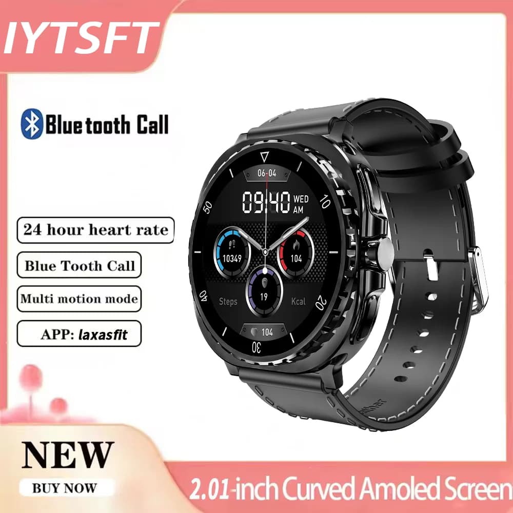 IYTSFT Business Smartwatch 1.27 inch Health Monitor Bluetooth Calls Message notifications Voice assistant for men and women