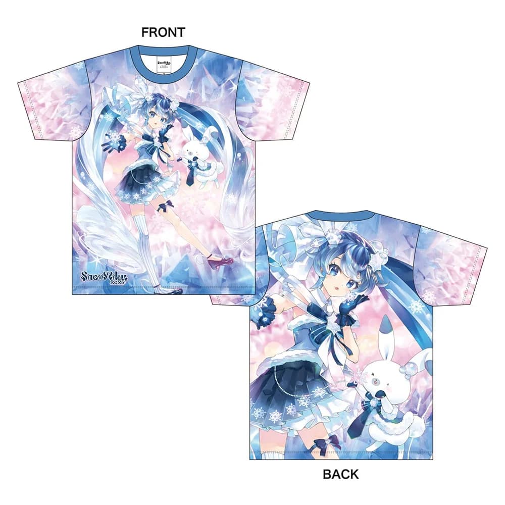 Snow Miku 2026 Hatsune Miku Anime T Shirt Double Sided Print Oversized Tee Unisex Harajuku Streetwear Casual Short Sleeve Tops