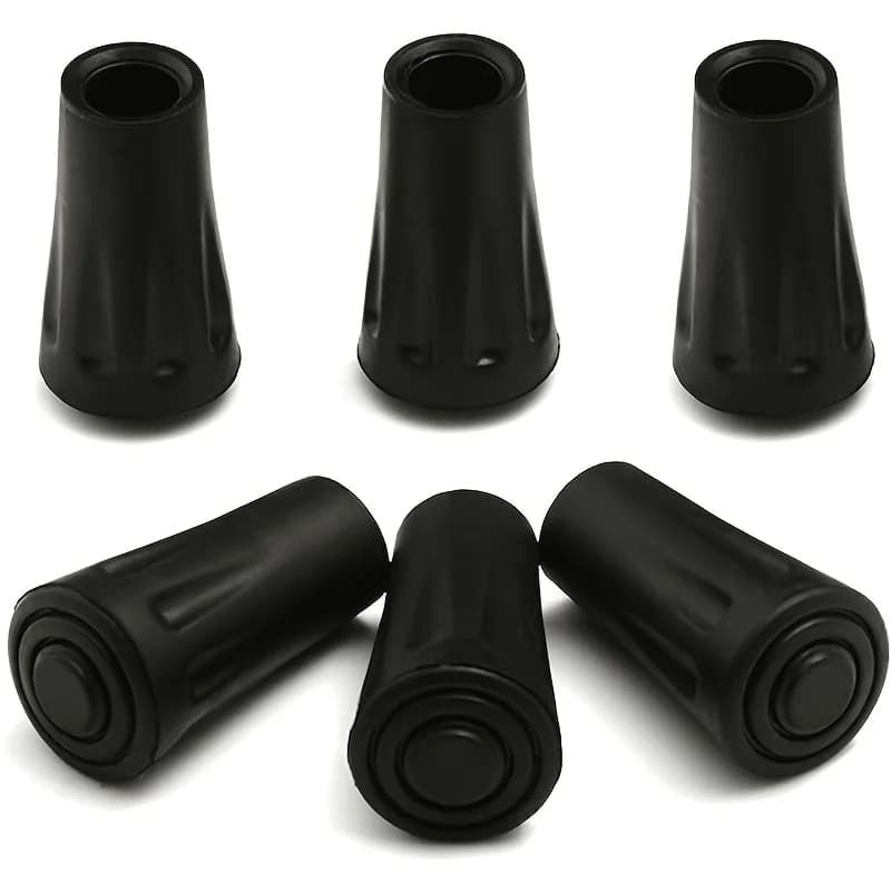 6 Pieces Replacement Rubber Seat Cover for Trekking Sticks, Nordic Walking, Mountaineering, Hiking and Camping