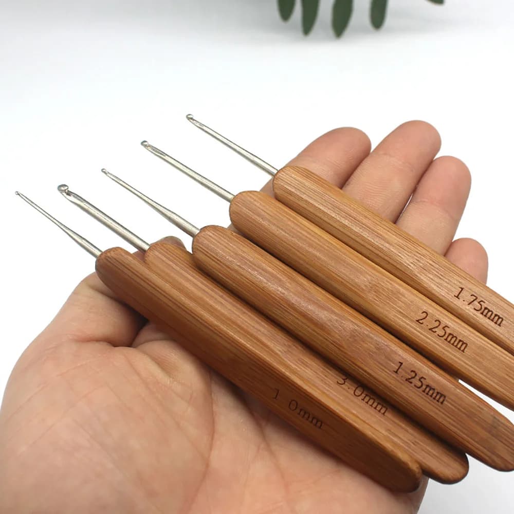 Stainless Steel Crochet Hook Needle Set 0.5mm-6mm for Knitting Sewing Hair Making Crochet Locks Braids Weaving Tool