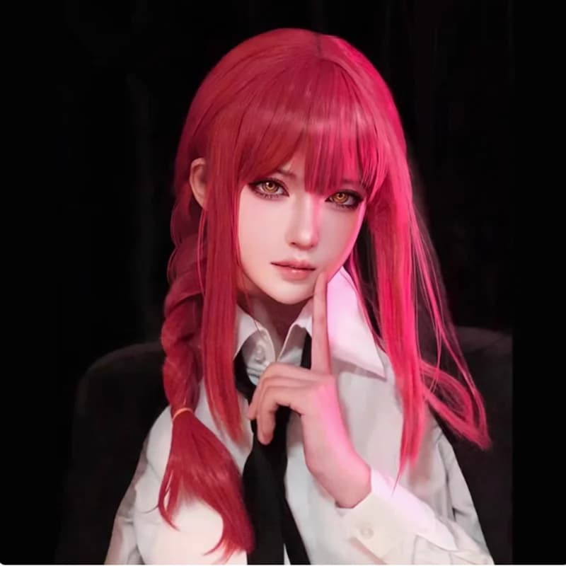 Parrucca Cosplay Makima Anime Chains-aw Man Makima Costumi Cosplay Trench Camicia Cravatta Pantaloni Uomo Donna Abiti Uniforme di Halloween