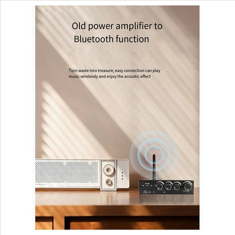 B29C-2X Adattatore ricevitore audio Bluetooth 5.3 Lettore U Disco Microfono Amplificatore Convertitore altoparlante audio con telecomando