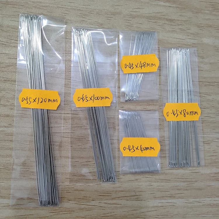 30 pezzi di strumenti per la creazione di collane con aghi per perline 0,45 * 40 mm/0,45 * 48 mm/0,45 * 80 mm/0,45 * 100 mm/0,55 * 120 mm