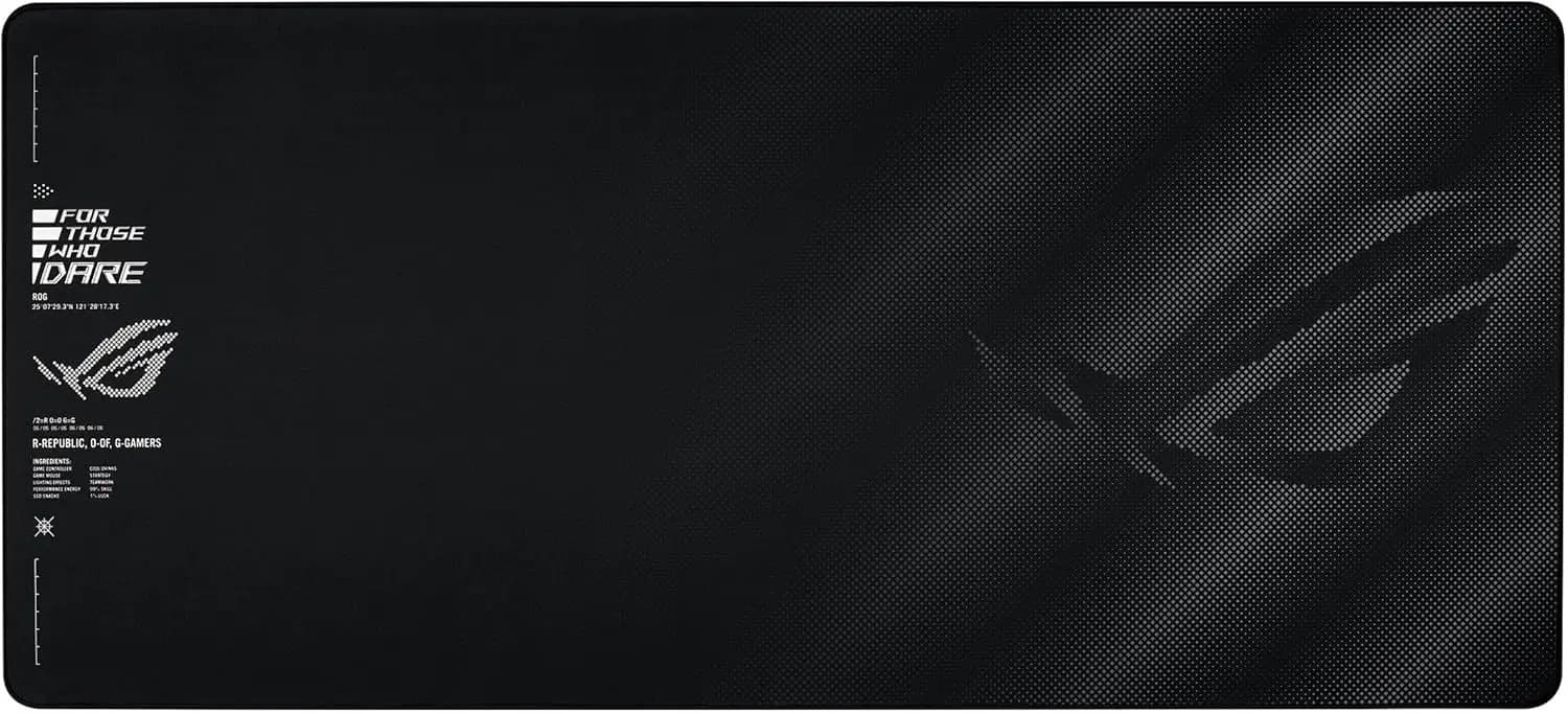 Tappetino per mouse da gaming XXL - 35,4x15,7 pollici, tessuto rinfrescante, superficie liscia, bordi resistenti, base antiscivolo - Nero